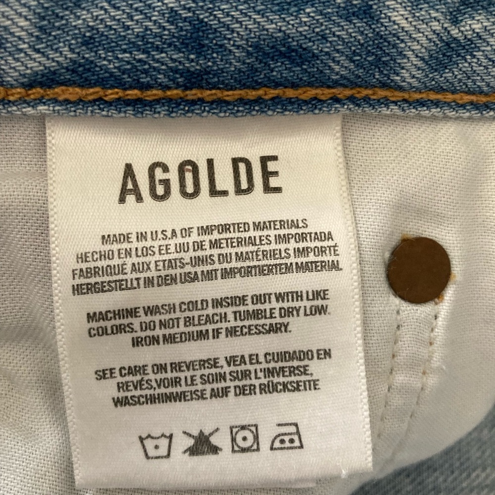 Agolde Riley High Rise Straight Crop Jeans 25 - Picture 7 of 7